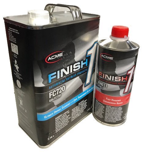 SHERWIN WILLIAMS Finish 1 Automotive Refinish Ultimate Overall Clearcoat (FC720), 1 Gallon | Medium Universal Hardener (FH612), 1 Quart Included