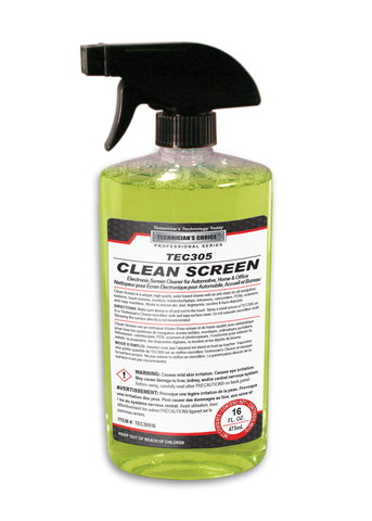 TEC305 Clean Screen Electronic Screen Cleaner 16oz